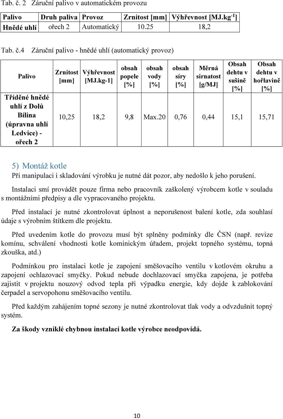 20 0,76 0,44 15,1 15,71 5) Montáž kotle Při manipulaci i skladování výrobku je nutné dát pozor, aby nedošlo k jeho porušení.