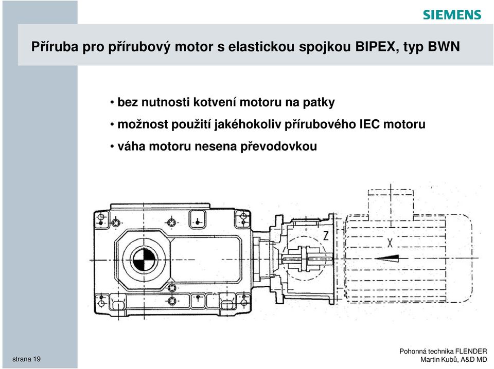 motoru na patky možnost použití jakéhokoliv