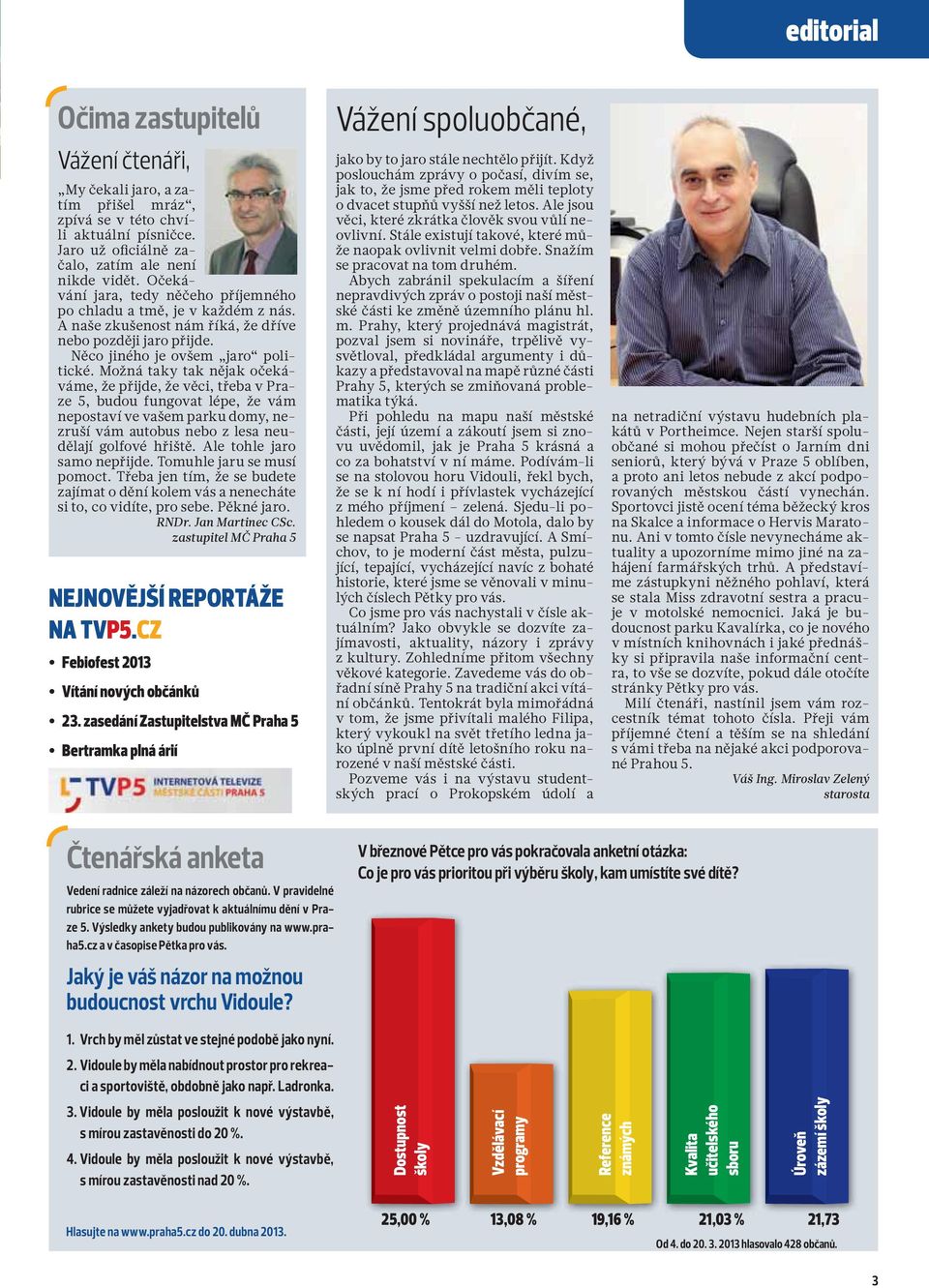 Možná taky tak nějak očekáváme, že přijde, že věci, třeba v Praze 5, budou fungovat lépe, že vám nepostaví ve vašem parku domy, nezruší vám autobus nebo z lesa neudělají golfové hřiště.
