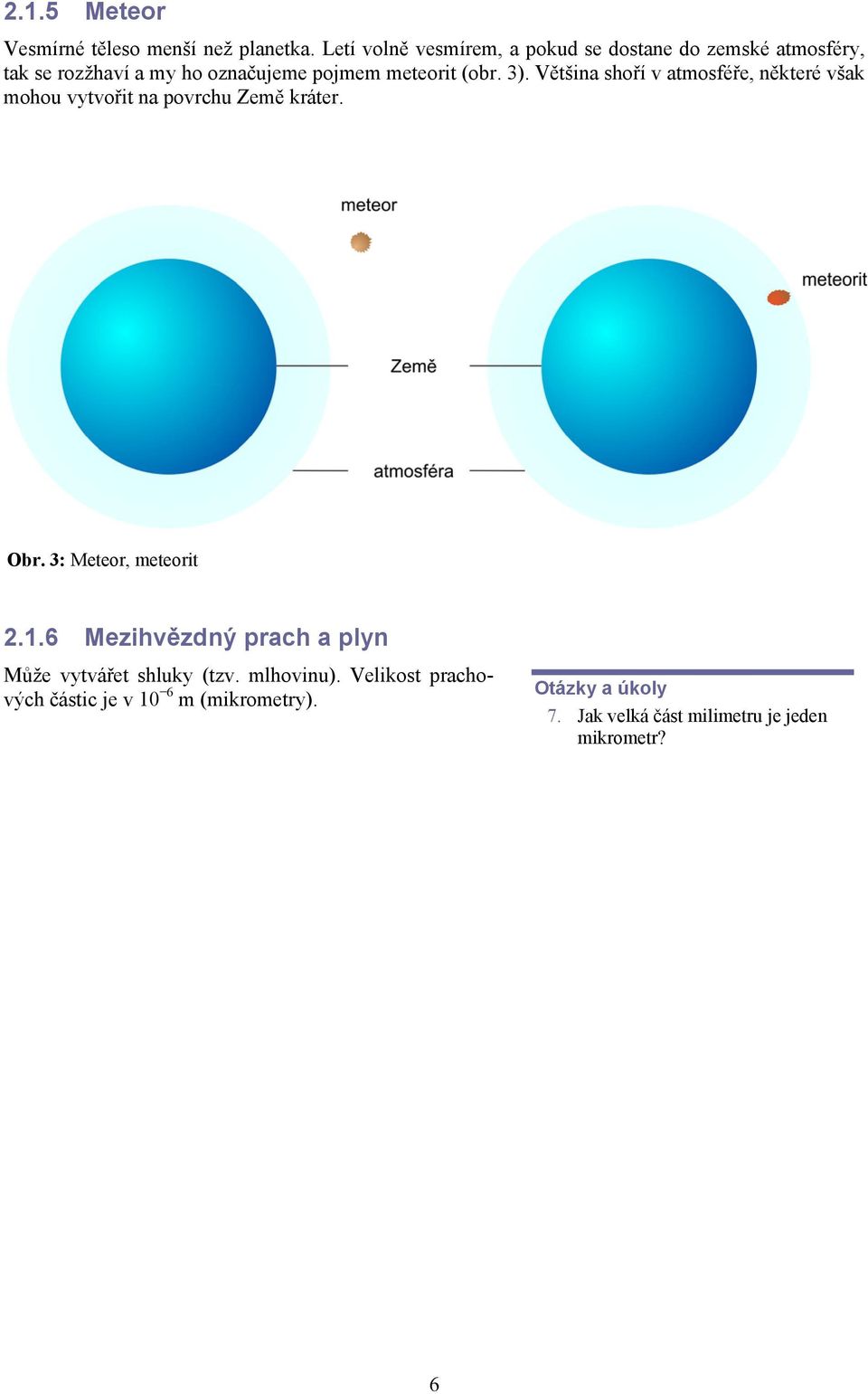 (obr. 3). Většina shoří v atmosféře, některé však mohou vytvořit na povrchu Země kráter. Obr.