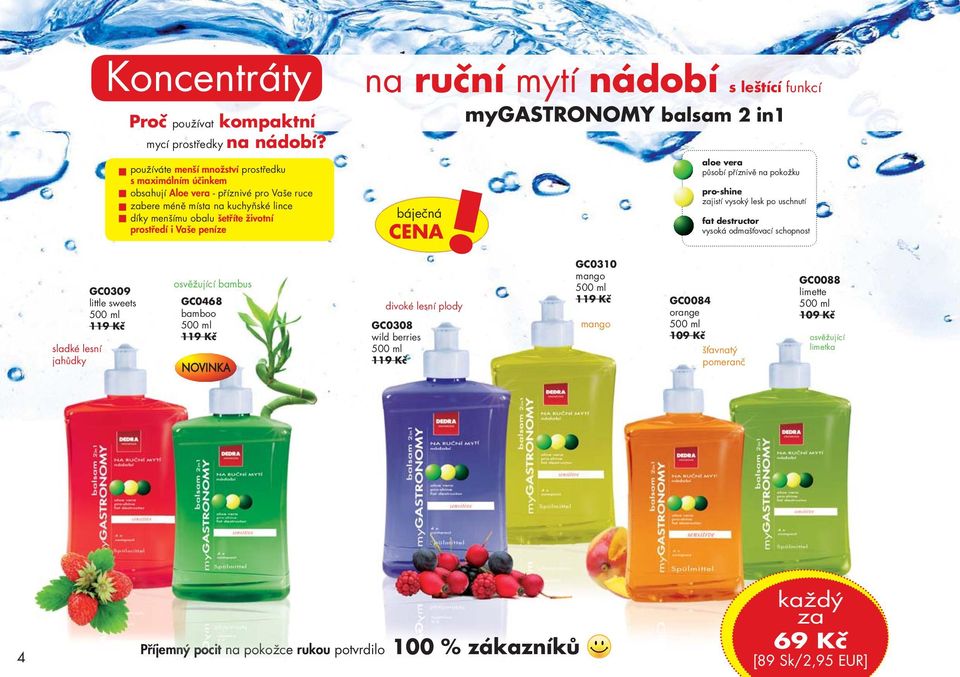 peníze na ruční mytí nádobí s leštící funkcí mygastronomy balsam 2 in1 CENA!