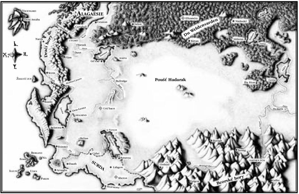 Ília Fëon Ceris Kuasta Dras-Leona Urû baen Hedarth Edda Leona helgrind Âz Ragni Belatona Furnost Melian Buragh Tüdosten Beirland Feinster Jiet