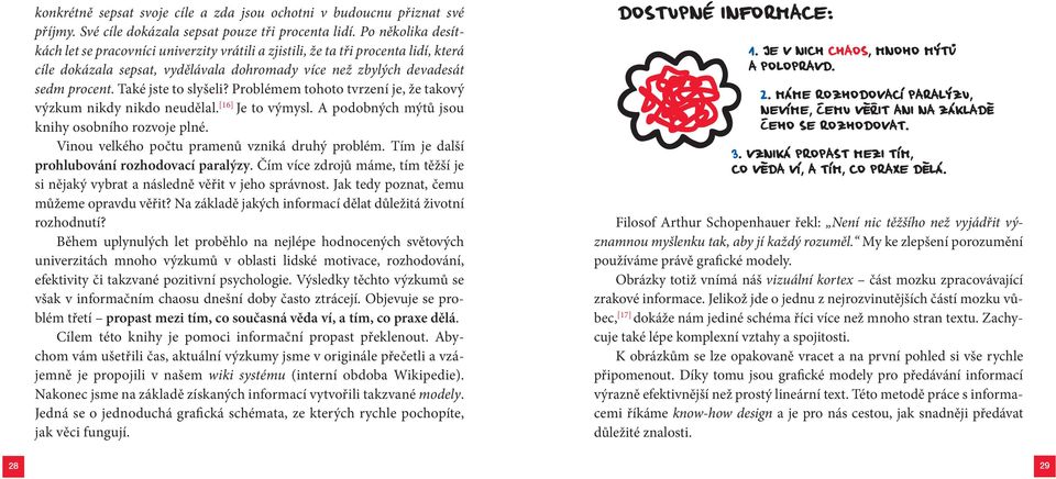 Také jste to slyšeli? Problémem tohoto tvrzení je, že takový výzkum nikdy nikdo neudělal. [16] Je to výmysl. A podobných mýtů jsou knihy osobního rozvoje plné.