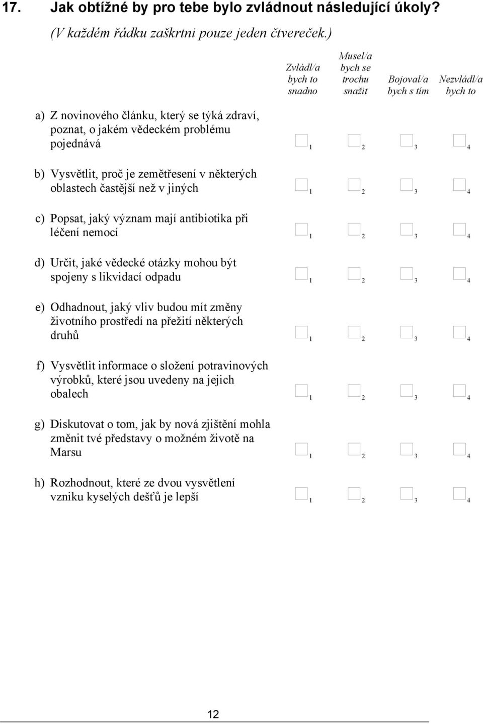 proč je zemětřesení v některých oblastech častější než v jiných c) Popsat, jaký význam mají antibiotika při léčení nemocí d) Určit, jaké vědecké otázky mohou být spojeny s likvidací odpadu e)