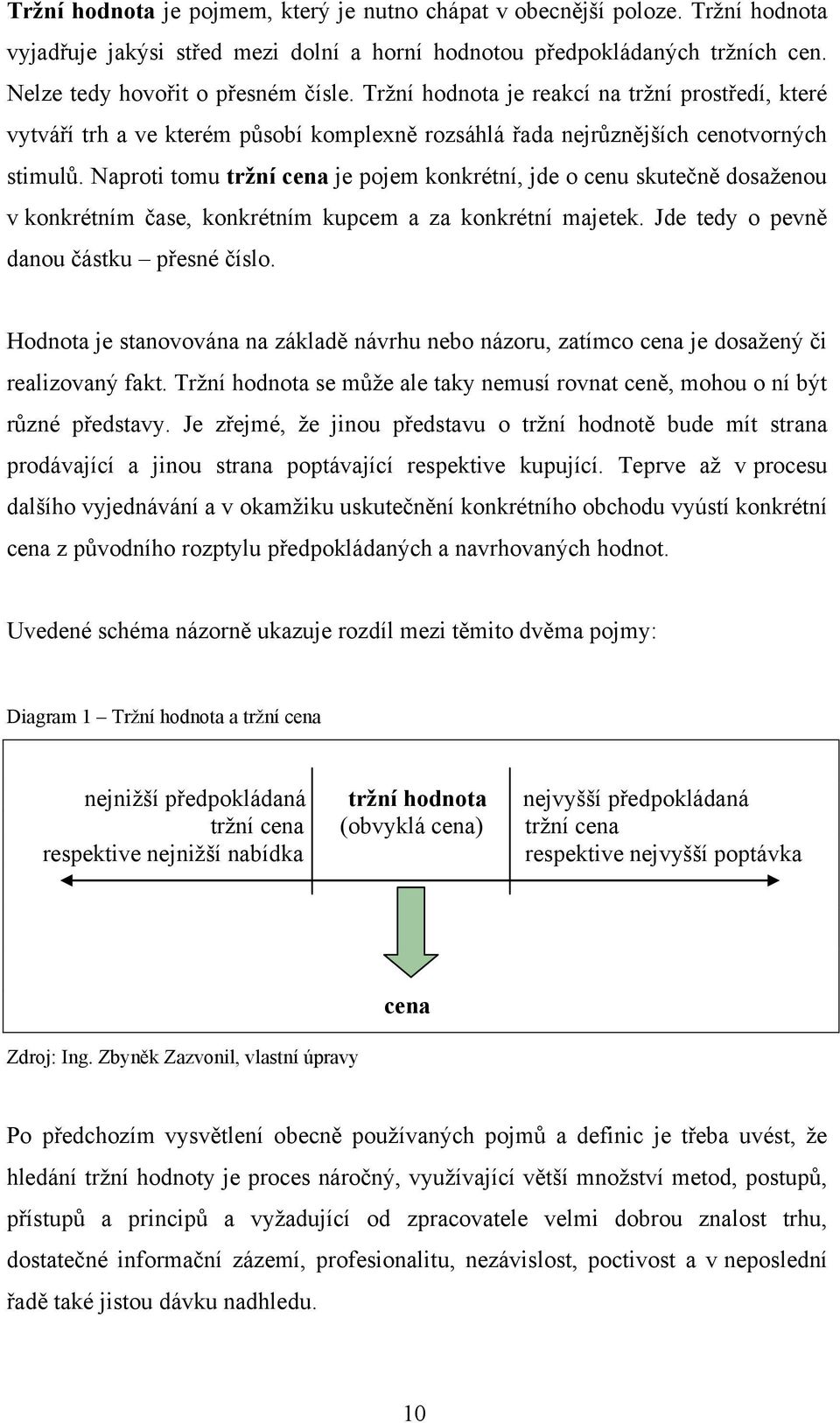 Naproti tomu tržní cena je pojem konkrétní, jde o cenu skutečně dosaţenou v konkrétním čase, konkrétním kupcem a za konkrétní majetek. Jde tedy o pevně danou částku přesné číslo.