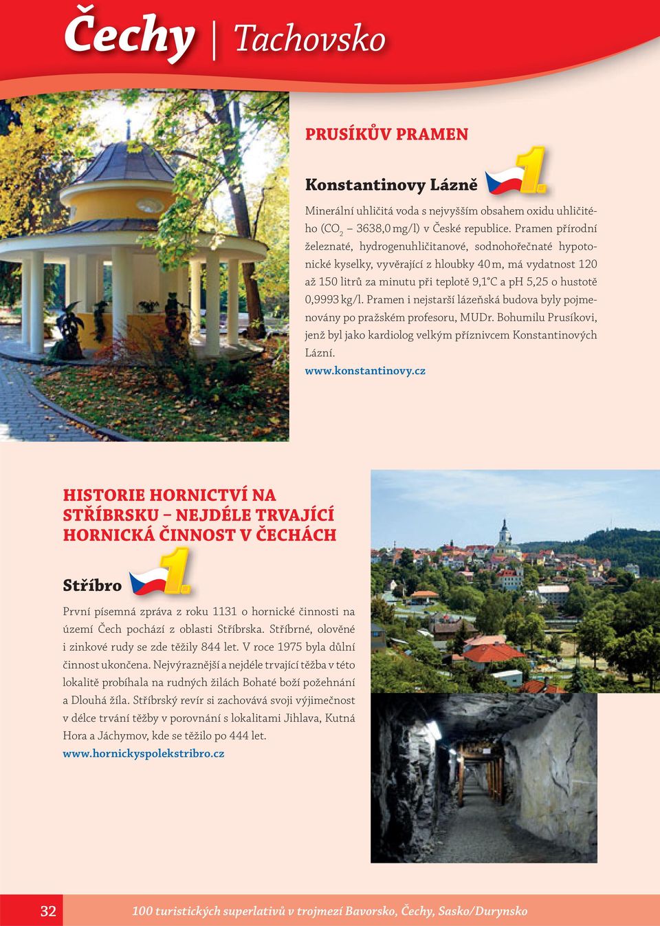 kg/l. Pramen i nejstarší lázeňská budova byly pojmenovány po pražském profesoru, MUDr. Bohumilu Prusíkovi, jenž byl jako kardiolog velkým příznivcem Konstantinových Lázní. www.konstantinovy.