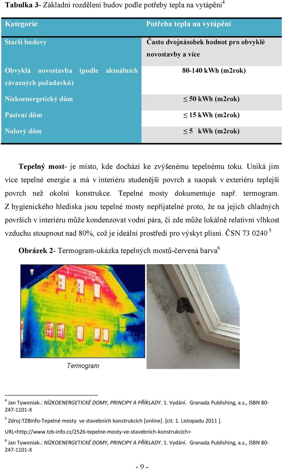 tepelnému toku. Uniká jím více tepelné energie a má v interiéru studenější povrch a naopak v exteriéru teplejší povrch než okolní konstrukce. Tepelné mosty dokumentuje např. termogram.