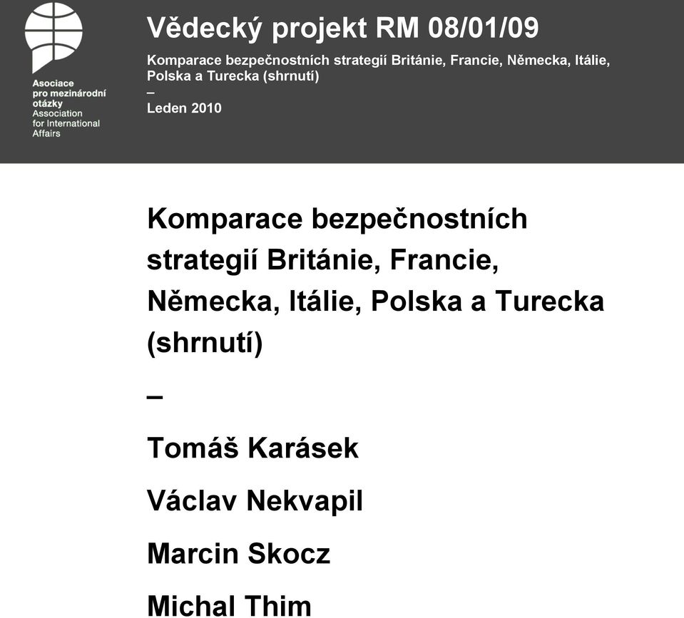 Polska a Turecka (shrnutí) Tomáš