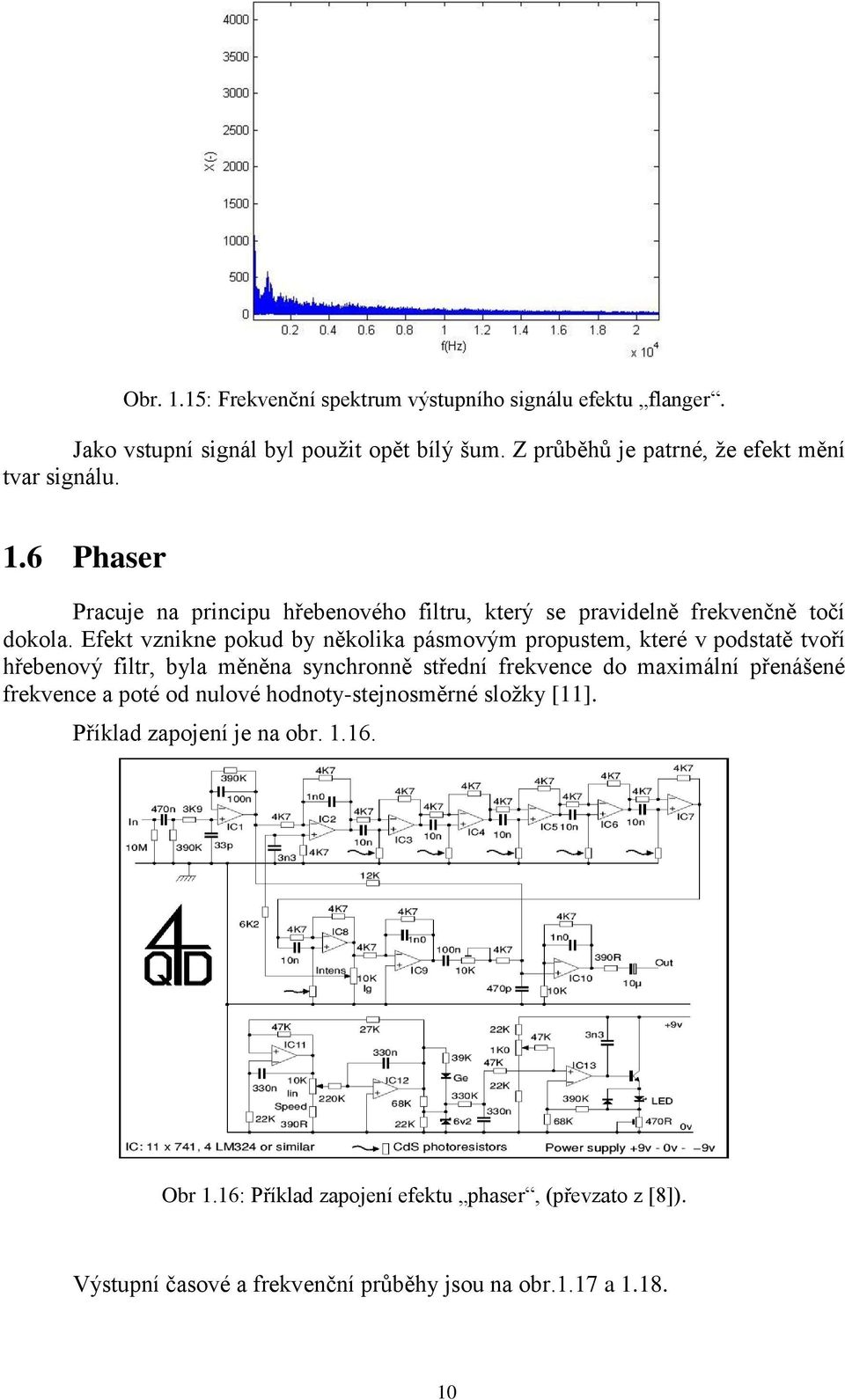 Efekt vznikne pokud by několika pásmovým propustem, které v podstatě tvoří hřebenový filtr, byla měněna synchronně střední frekvence do maximální přenášené