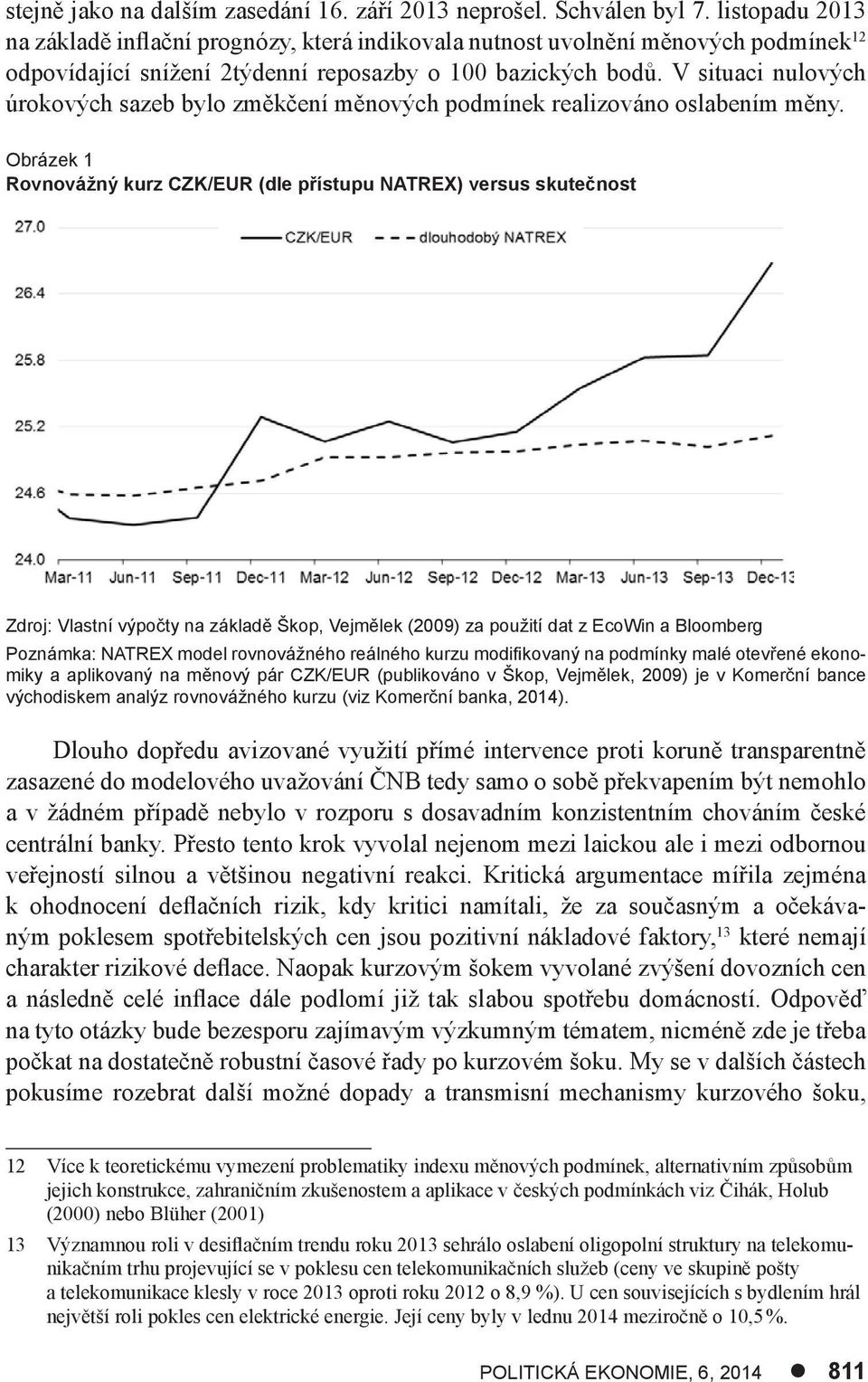 V situaci nulových úrokových sazeb bylo změkčení měnových podmínek realizováno oslabením měny.