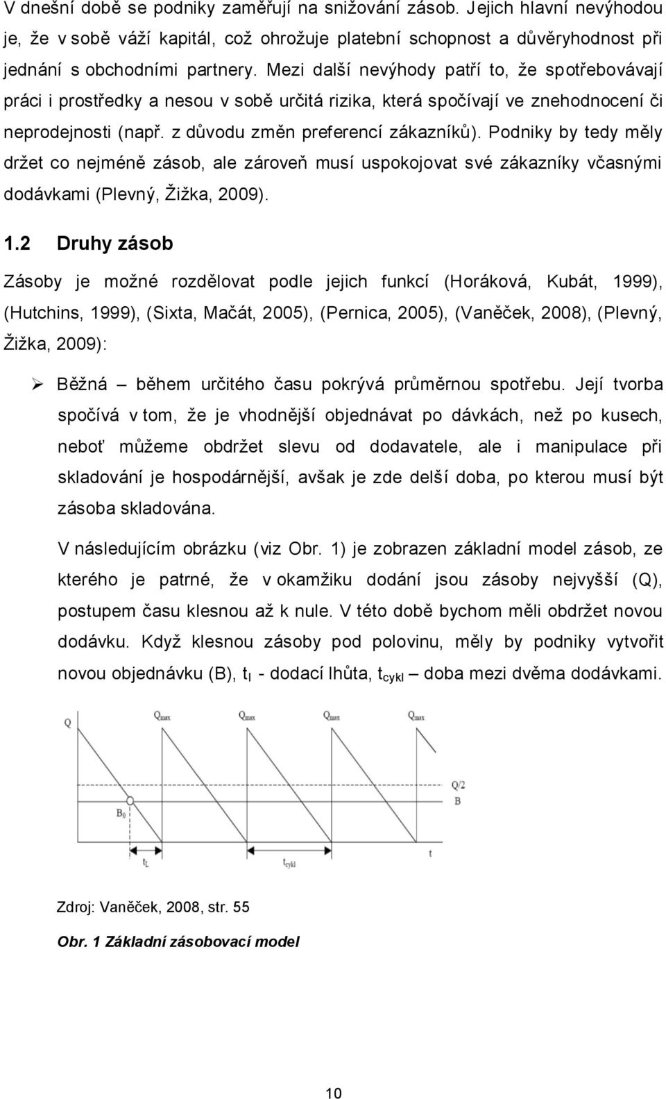 Podniky by tedy měly držet co nejméně zásob, ale zároveň musí uspokojovat své zákazníky včasnými dodávkami (Plevný, Žižka, 2009). 1.