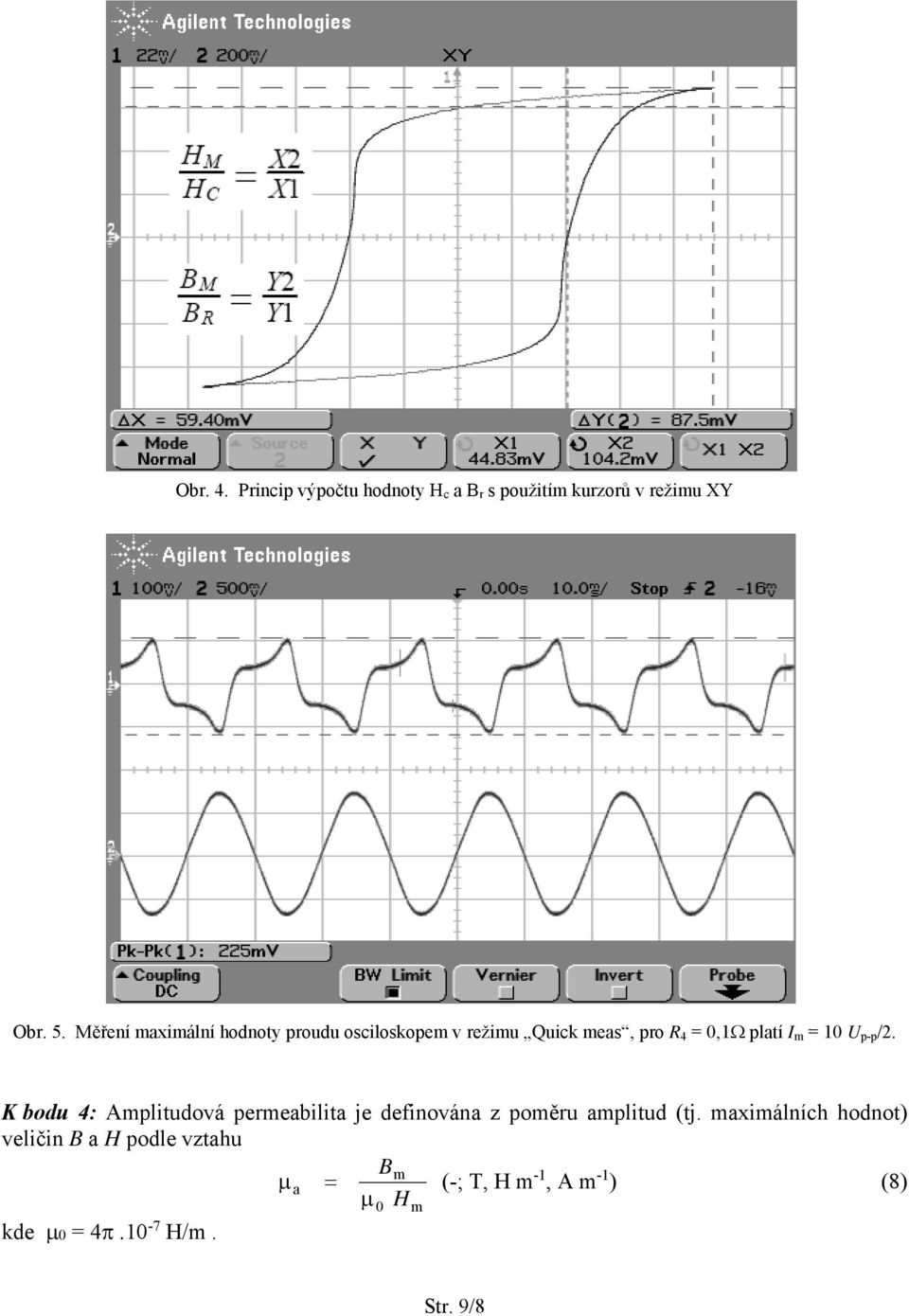 0 U p-p /. K bodu 4: Amplitudová permeabilita je definována z poměru amplitud (tj.