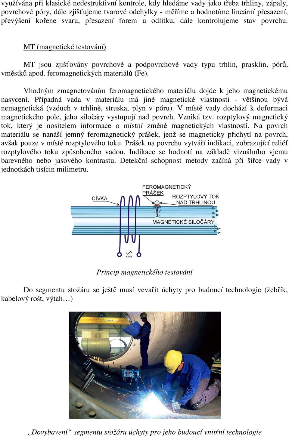 feromagnetických materiálů (Fe). Vhodným zmagnetováním feromagnetického materiálu dojde k jeho magnetickému nasycení.