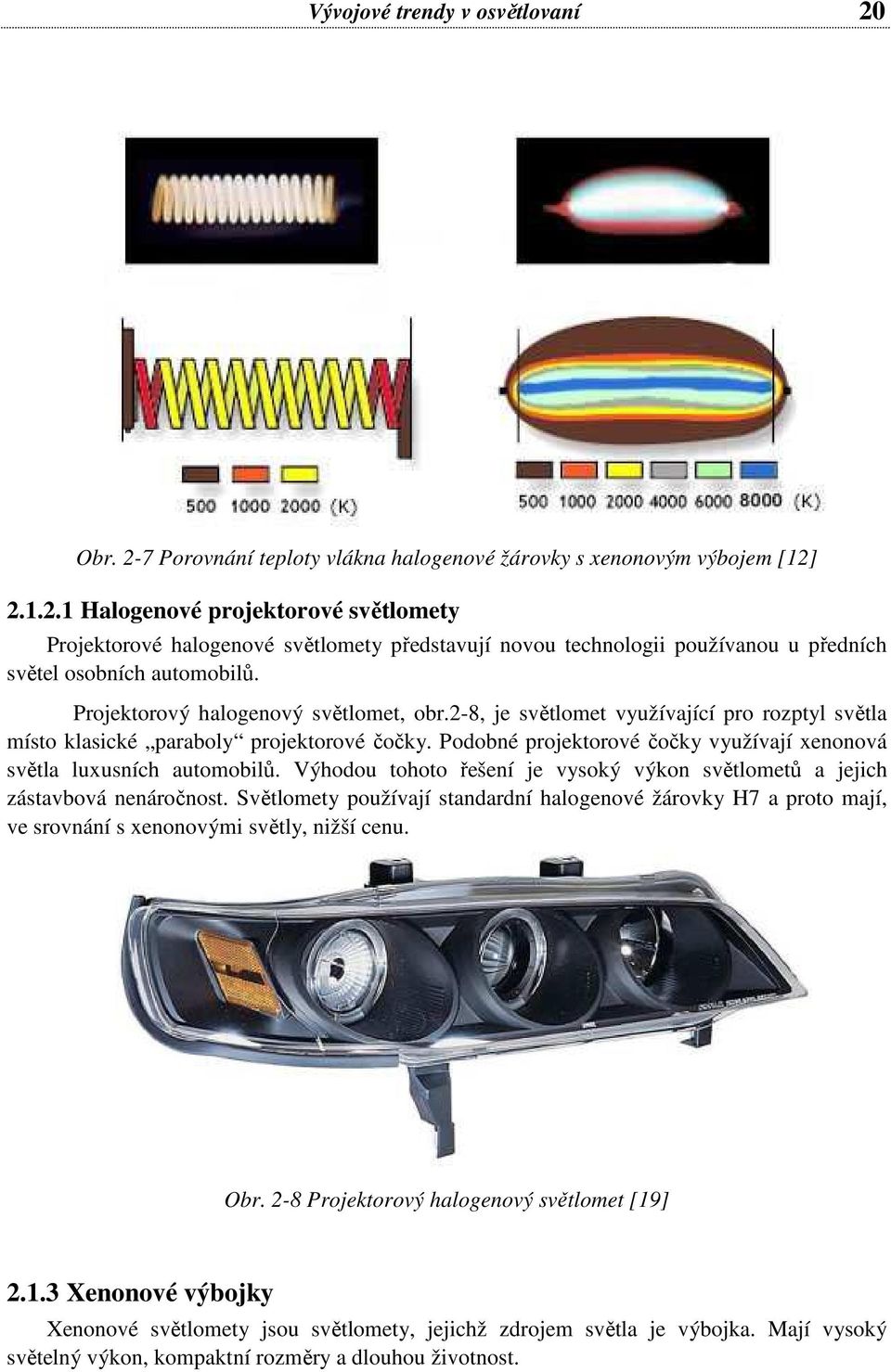 Podobné projektorové čočky využívají xenonová světla luxusních automobilů. Výhodou tohoto řešení je vysoký výkon světlometů a jejich zástavbová nenáročnost.