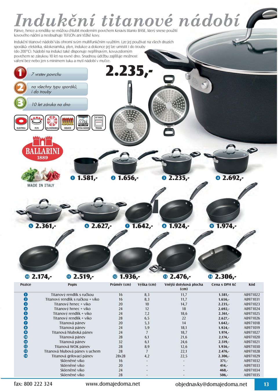 Nádobí na indukci také disponuje nepřilnavým, kovuvzdorným povrchem se zárukou 10 let na rovné dno. Snadnou údržbu zajišťuje možnost vaření bez nebo jen s minimem tuku a mytí nádobí v myčce.