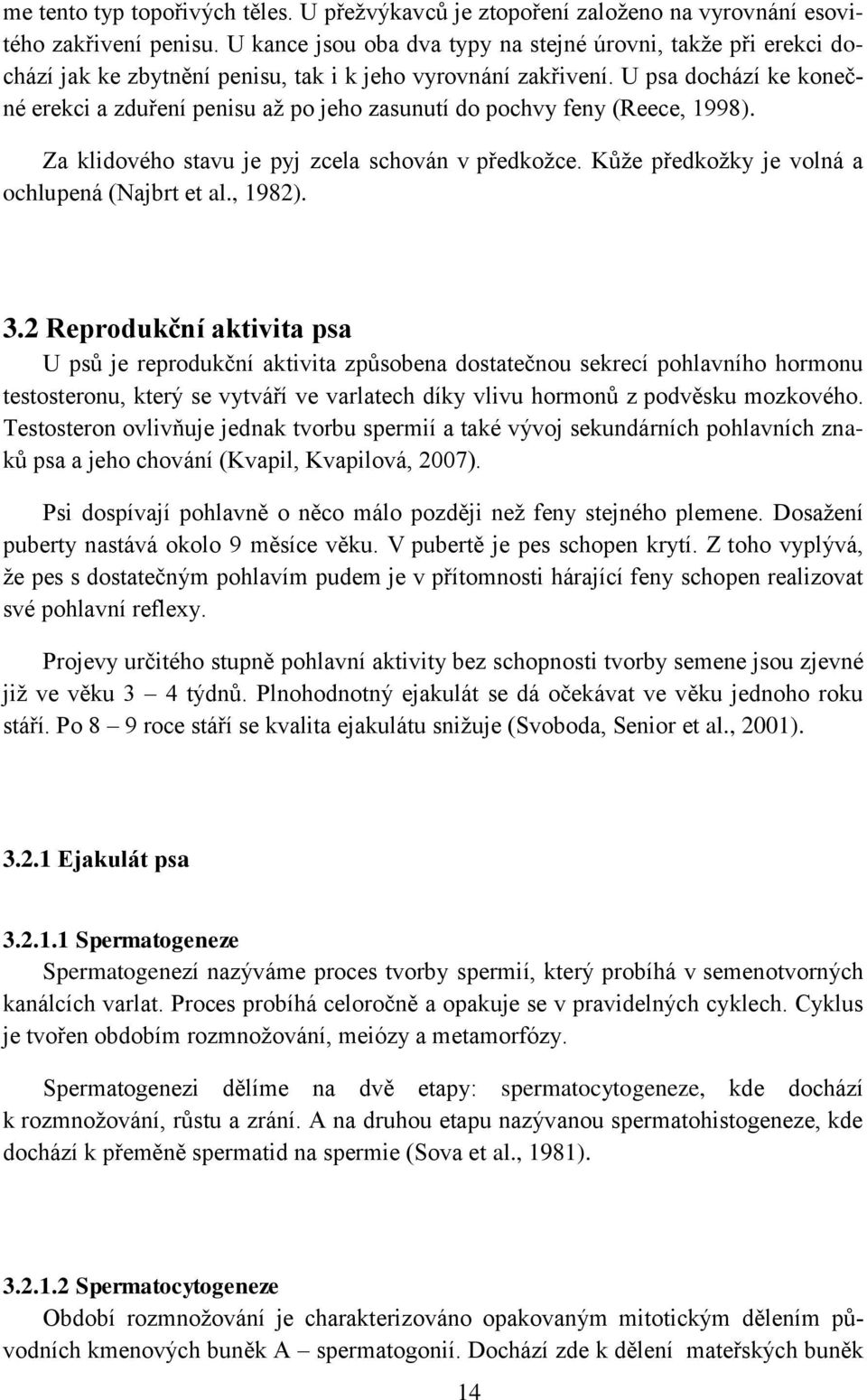 U psa dochází ke konečné erekci a zduření penisu až po jeho zasunutí do pochvy feny (Reece, 1998). Za klidového stavu je pyj zcela schován v předkožce.