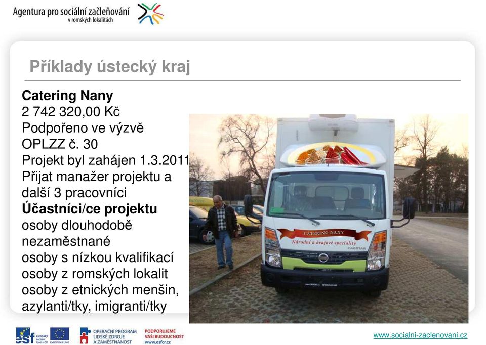 Přijat manažer projektu a další 3 pracovníci Účastníci/ce projektu osoby