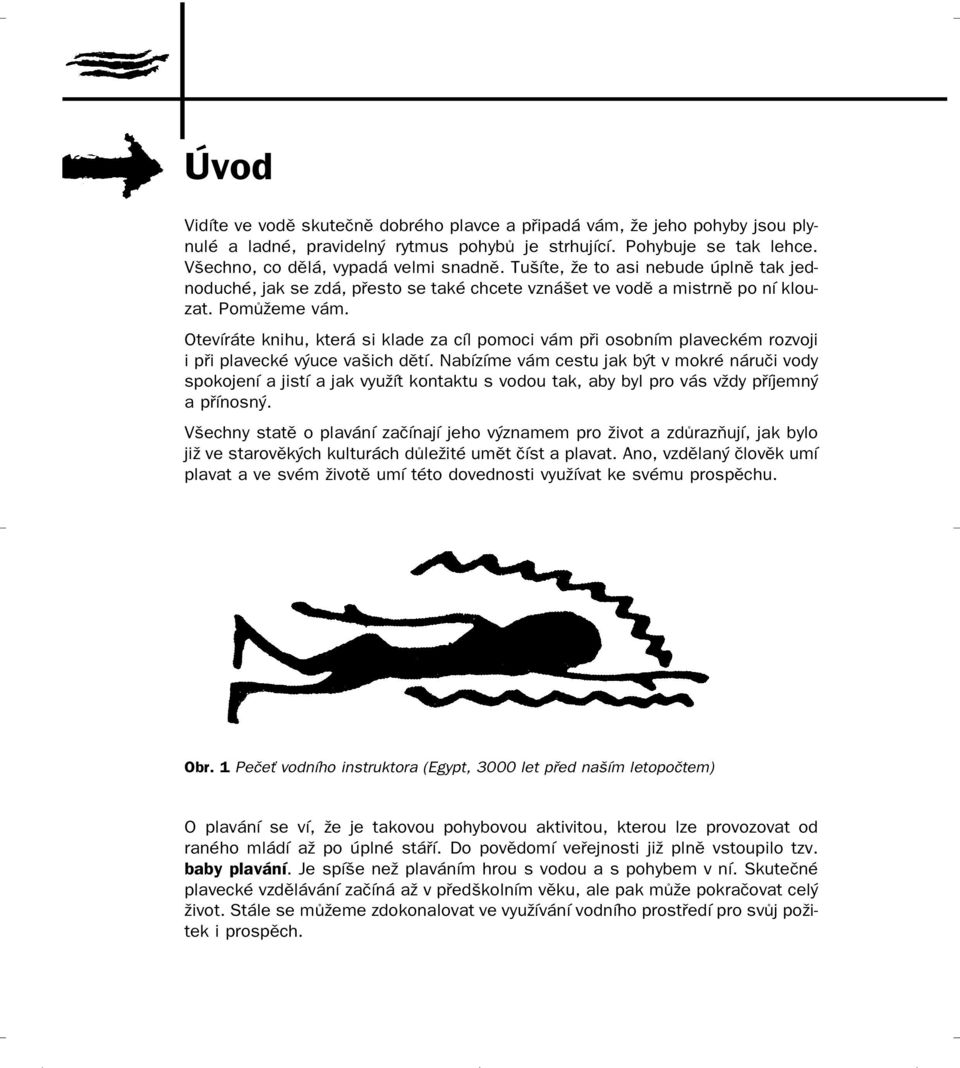 Otevíráte knihu, která si klade za cíl pomoci vám při osobním plaveckém rozvoji i při plavecké výuce vašich dětí.