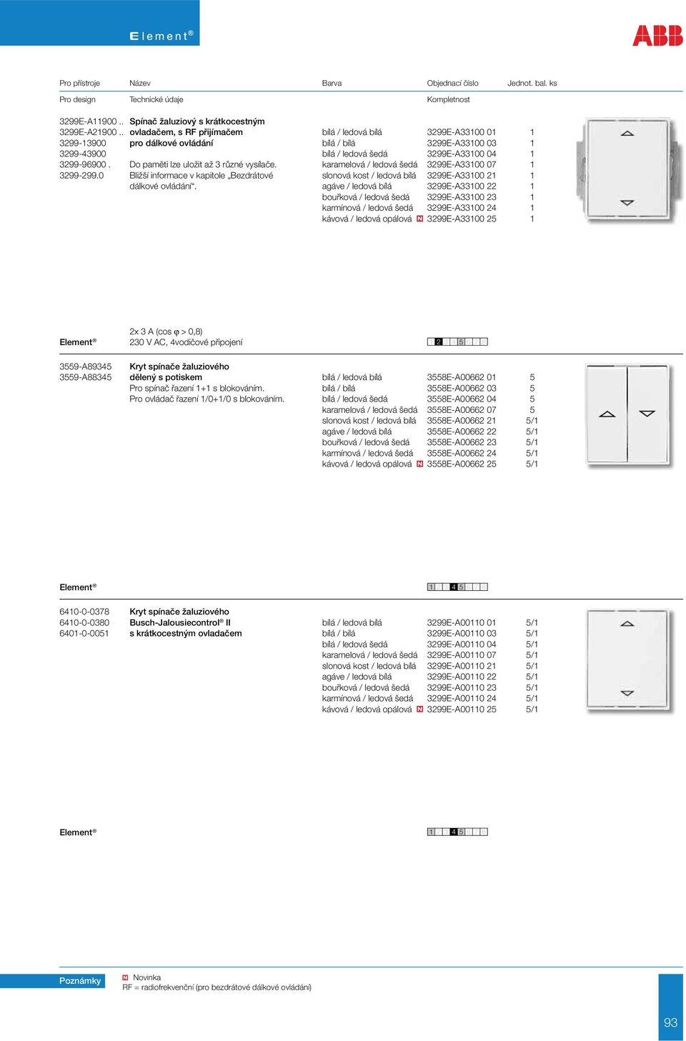 Do paměti lze uložit až 3 různé vysílače. karamelová / ledová šedá 3299E-A33100 07 1 3299-299.0 Bližší informace v kapitole Bezdrátové slonová kost / ledová bílá 3299E-A33100 21 1 dálkové ovládání.