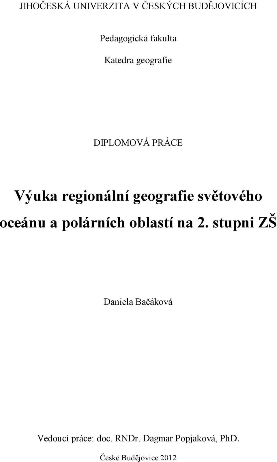 světového oceánu a polárních oblastí na 2.