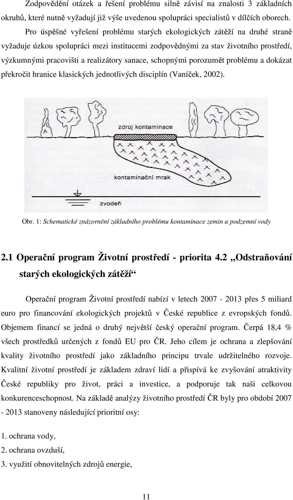 sanace, schopnými porozumět problému a dokázat překročit hranice klasických jednotlivých disciplín (Vaníček, 2002). Obr.