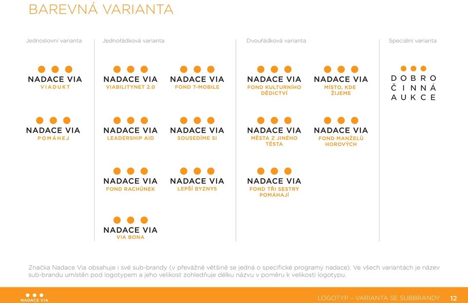 specifické programy nadace).