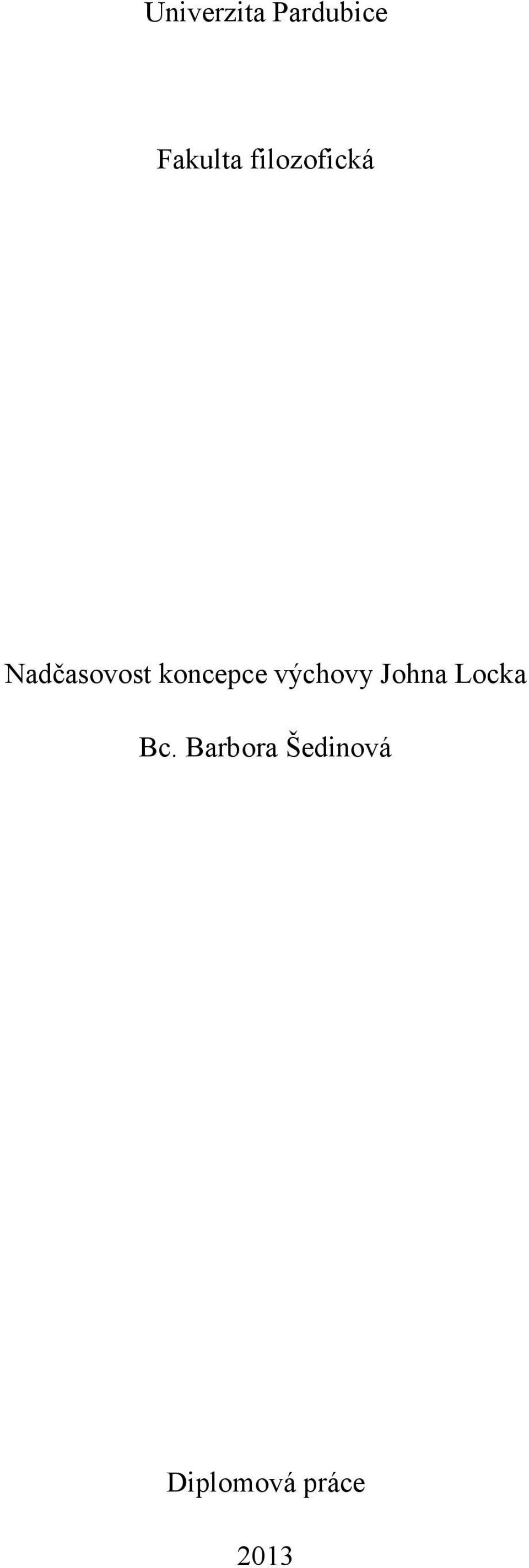 koncepce výchovy Johna Locka