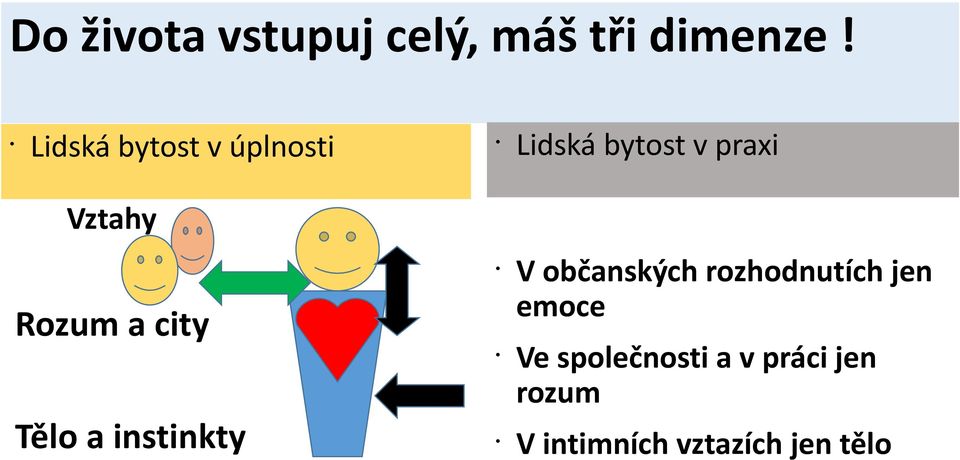 Rozum a city Tělo a instinkty V občanských rozhodnutích