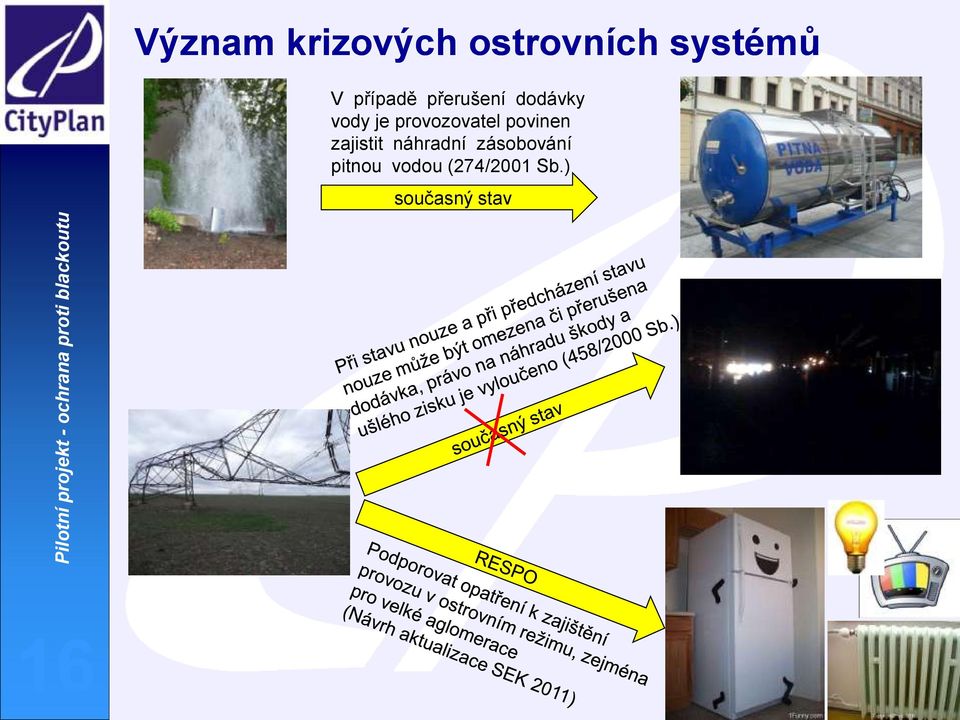 provozovatel povinen zajistit náhradní