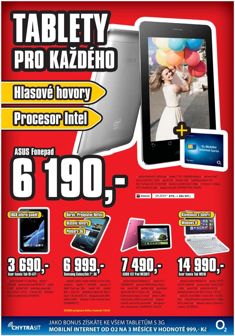 2Mpx G-Sensor, E-compass, GPS, Proximity & Light podpora microsd, (185PME371MG-1B028A) SPLÁTKY* 619,- + 20x 341,- 16GB interní paměť Dárek: Předplatné Reflex Hlasové hovory Podpora 3G Klávesnice s