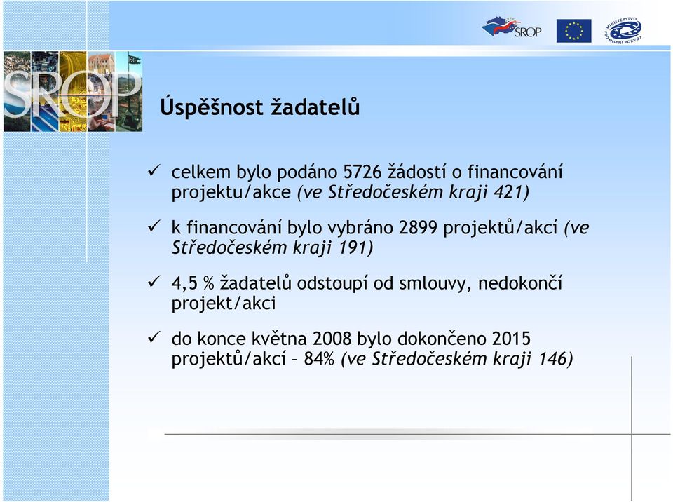 Středočeském kraji 191) 4,5 % žadatelů odstoupí od smlouvy, nedokončí