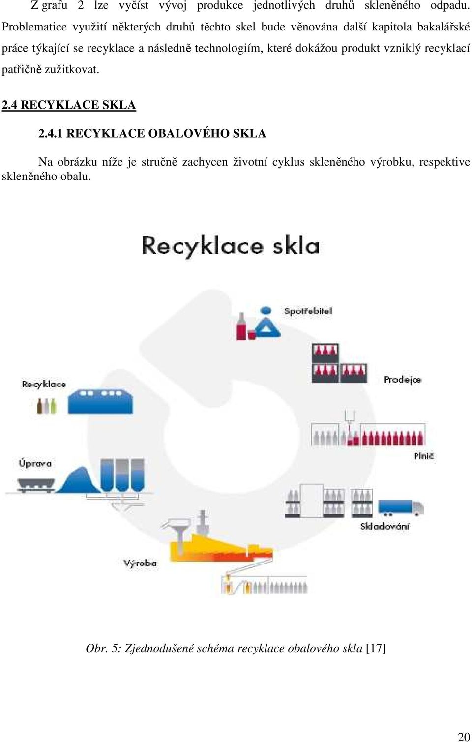 následně technologiím, které dokážou produkt vzniklý recyklací patřičně zužitkovat. 2.4 