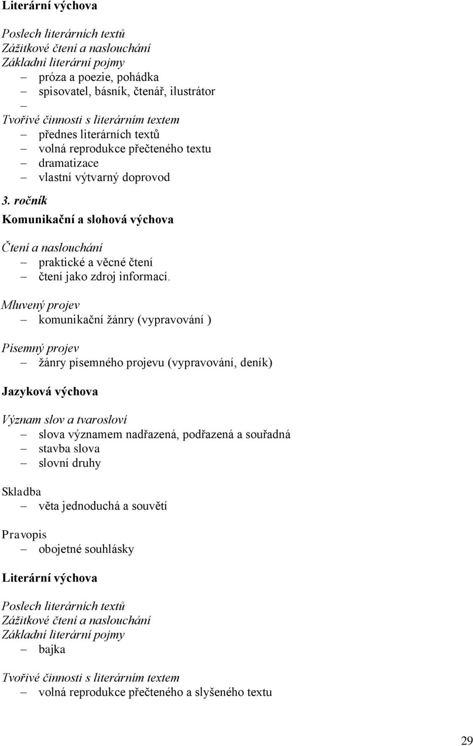 ročník Komunikační a slohová výchova Čtení a naslouchání praktické a věcné čtení čtení jako zdroj informací.