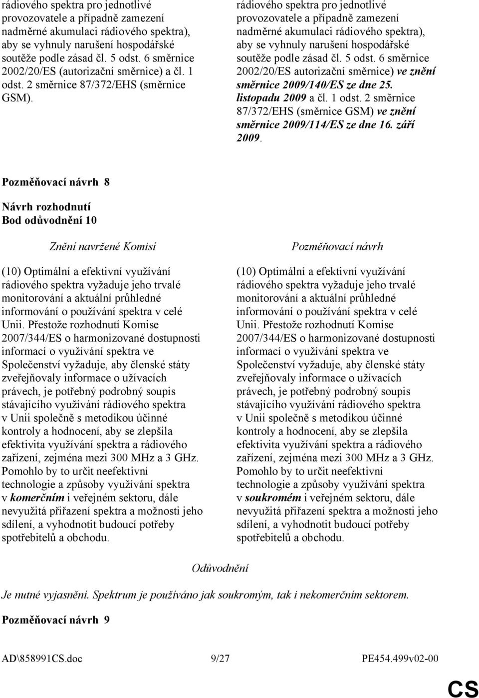 listopadu 2009 a čl. 1 odst. 2 směrnice 87/372/EHS (směrnice GSM) ve znění směrnice 2009/114/ES ze dne 16. září 2009.