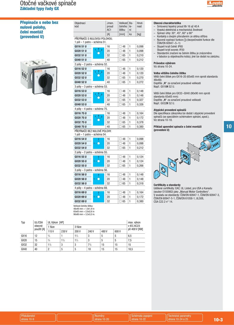 GX6 53 U 6 48,48 GX 53 U 48,48 GX3 53 U 3 65,37 GX4 53 U 4 65,36 4 póly 4 patra schéma 75. GX6 75 U 6 48,64 GX 75 U 48,7 GX3 75 U 3 65,378 GX4 75 U 4 65,38 PŘEPÍNČE BEZ NULOVÉ POLOHY.