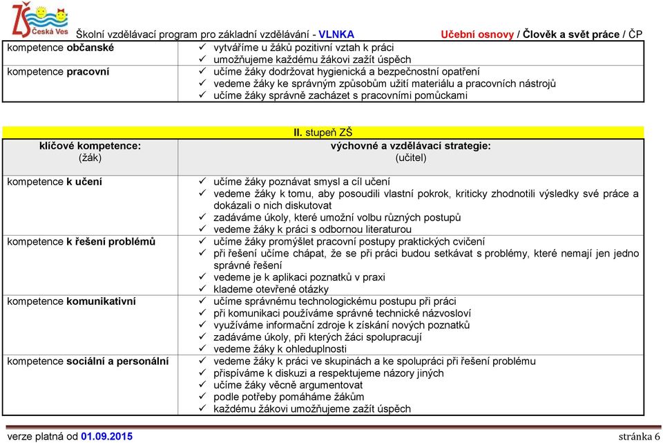 kompetence sociální a personální II.