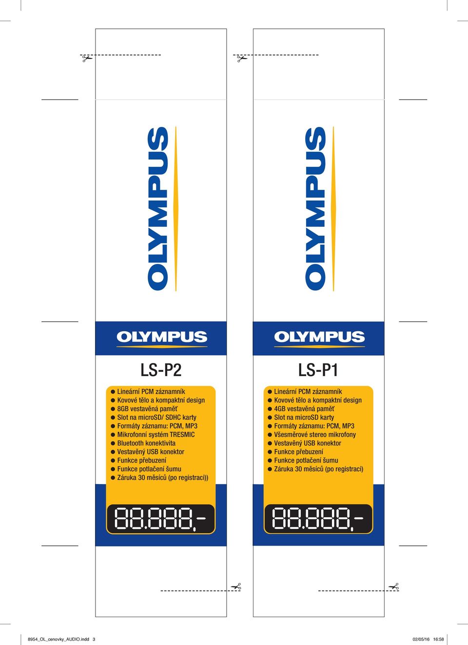 Funkce přebuzení ) LS-P1 Lineární PCM záznamník Kovové tělo a kompaktní design Formáty záznamu: PCM, MP3