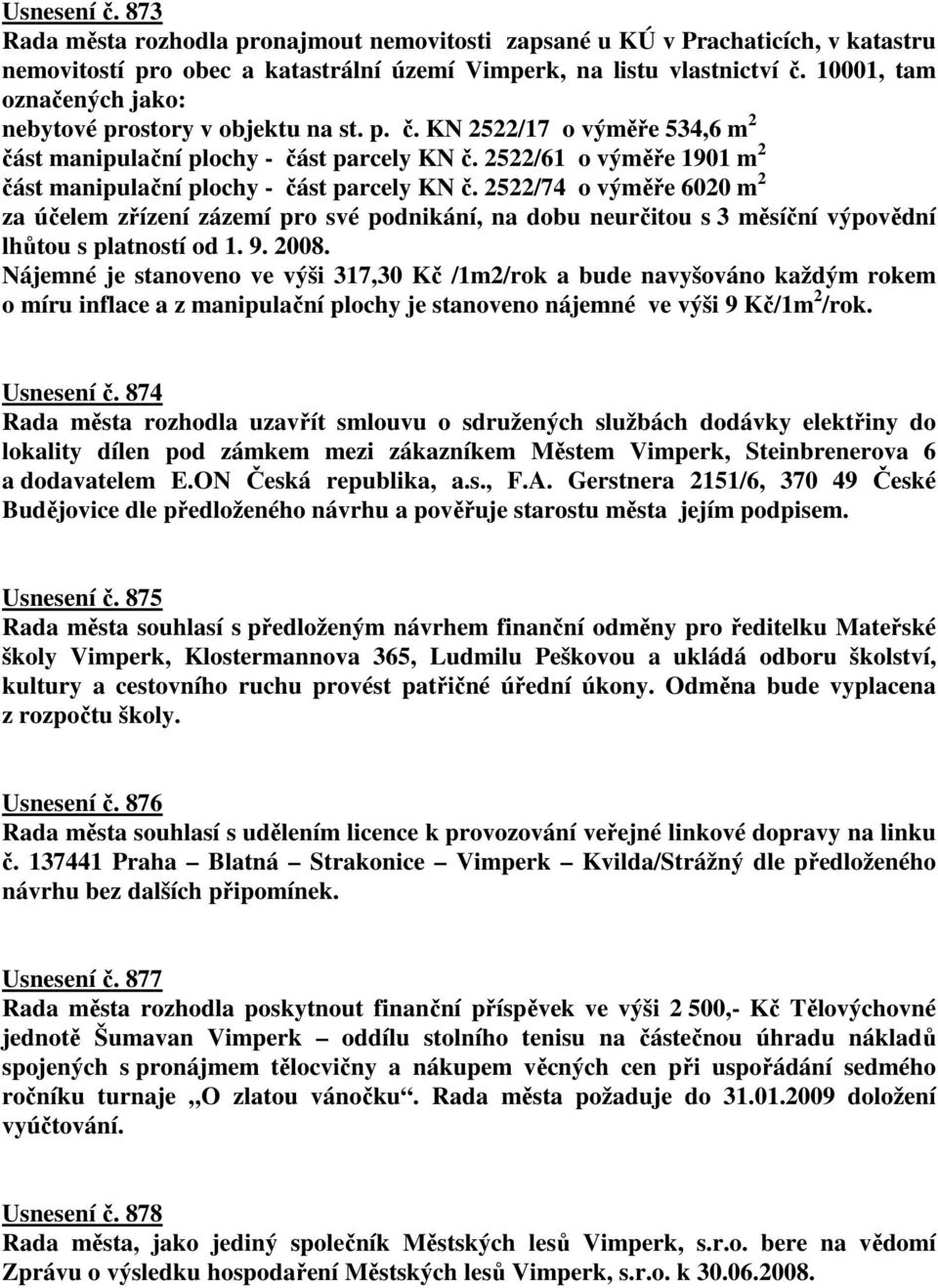 2522/61 o výměře 1901 m 2 část manipulační plochy - část parcely KN č.