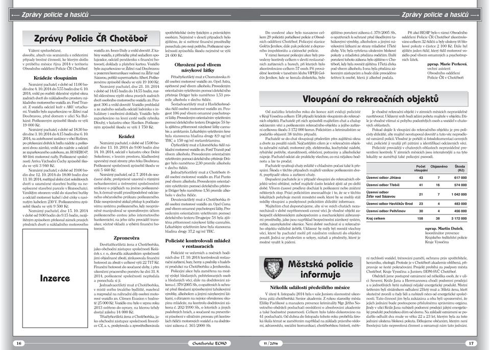 Chotěboř. Krádeže vloupáním Neznámý pachatel, v době od 11.00 hodin dne 4. 10. 2014 do 5.55 hodin dne 6. 10. 2014, vnikl po rozbití skleněné výplně okna zadních dveří do nákladového prostoru nákladního motorového vozidla zn.