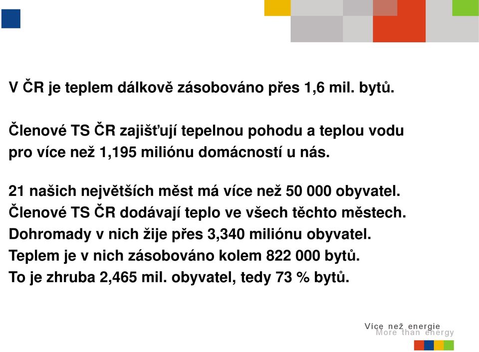 21 našich největších měst má více než 50 000 obyvatel.