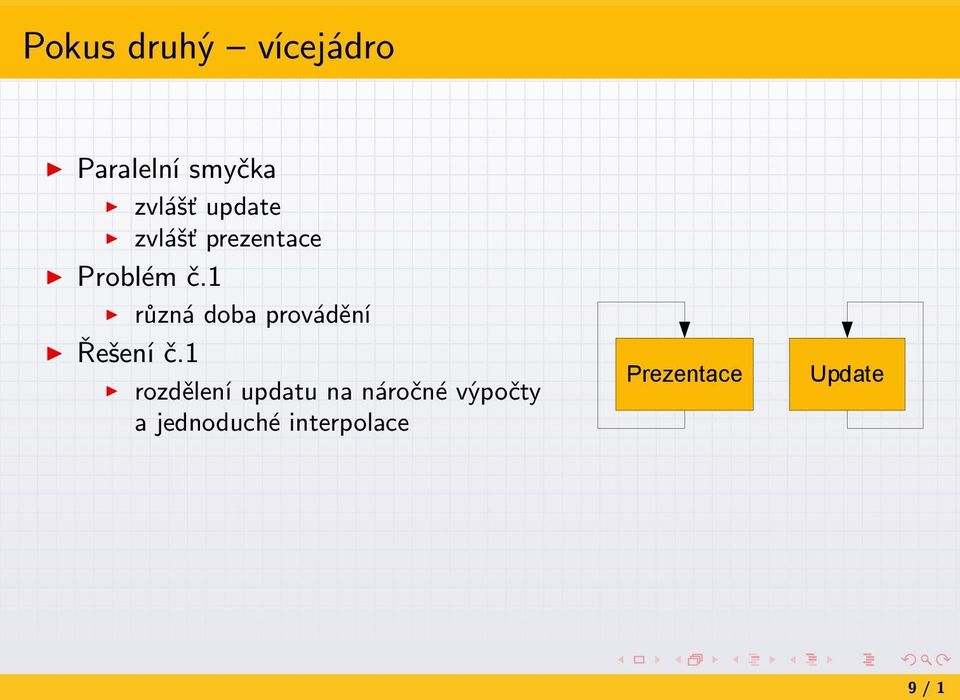 1 různá doba provádění Řešení č.