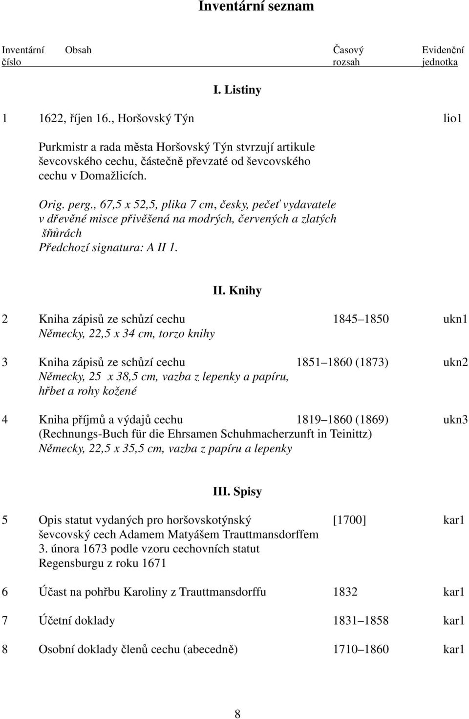 , 67,5 x 52,5, plika 7 cm, česky, pečeť vydavatele v dřevěné misce přivěšená na modrých, červených a zlatých šňůrách Předchozí signatura: A II 