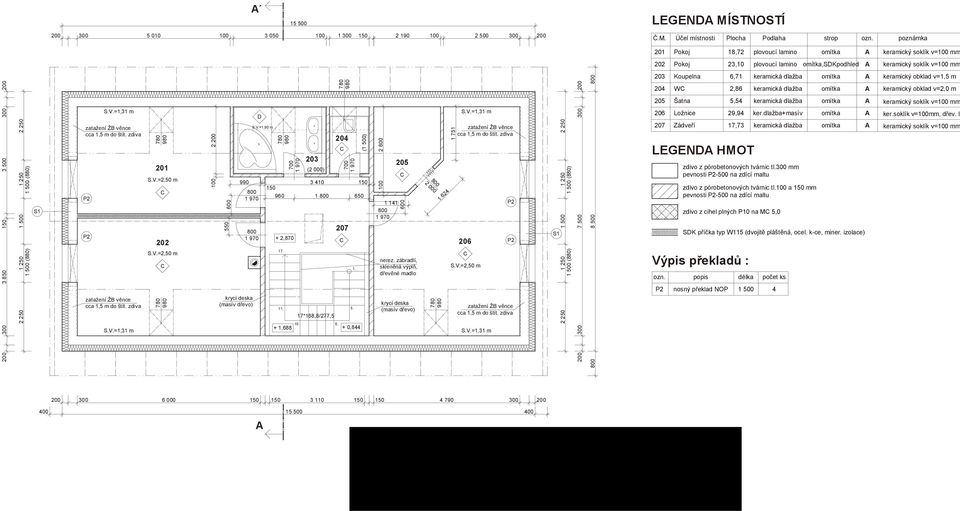 =2,50 m 202 S.V.=2,50 m 100 2 200 550 990 krycí deska (masív devo) D S.V.=1,90 m 3 410 150 150 960 1 650 17. + 2,870 11. 10. + 1,688 203 (2 000) 17*168,8/277,5 204 6. 207 5. 1. + 0,844 (1 ) 100 2 1 141 205 nerez.