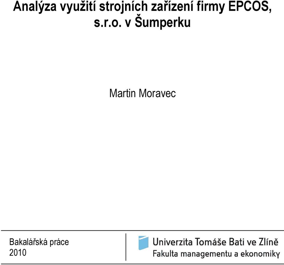 v Šumperku Martin Moravec
