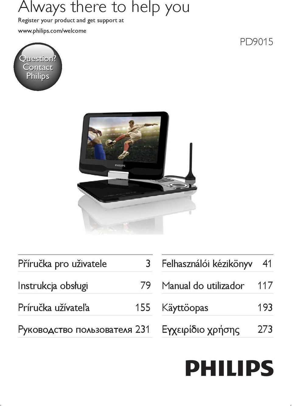 Contact Philips PD9015 Příručka pro uživatele 3 Instrukcja obsługi 79