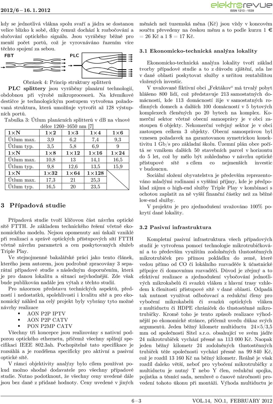 Obrázek 4: Princip struktury splitterů PLC splittery jsou vyráběny planární technologií, obdobnou při výrobě mikroprocesorů.