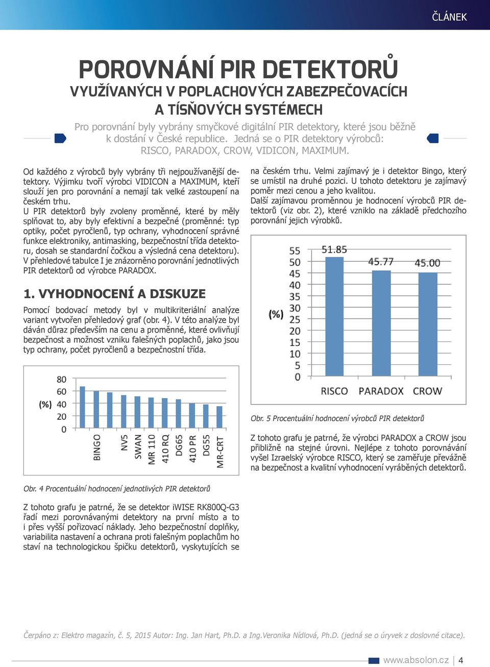 Výjimku tvoří výrobci VIDICON a MAXIMUM, kteří slouží jen pro porovnání a nemají tak velké zastoupení na českém trhu.