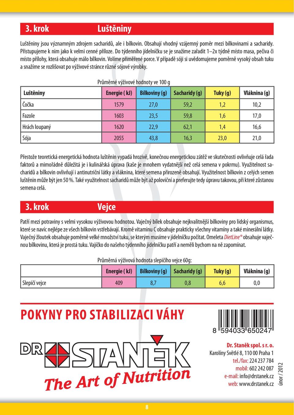 V případě sóji si uvědomujeme poměrně vysoký obsah tuku a snažíme se rozlišovat po výživové stránce různé sójové výrobky.