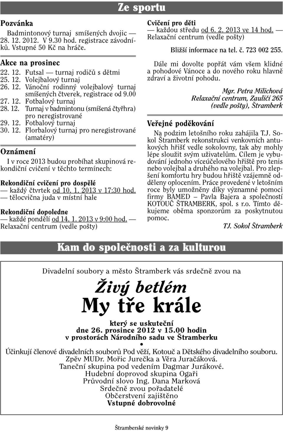 Fotbalov turnaj 28. 12.