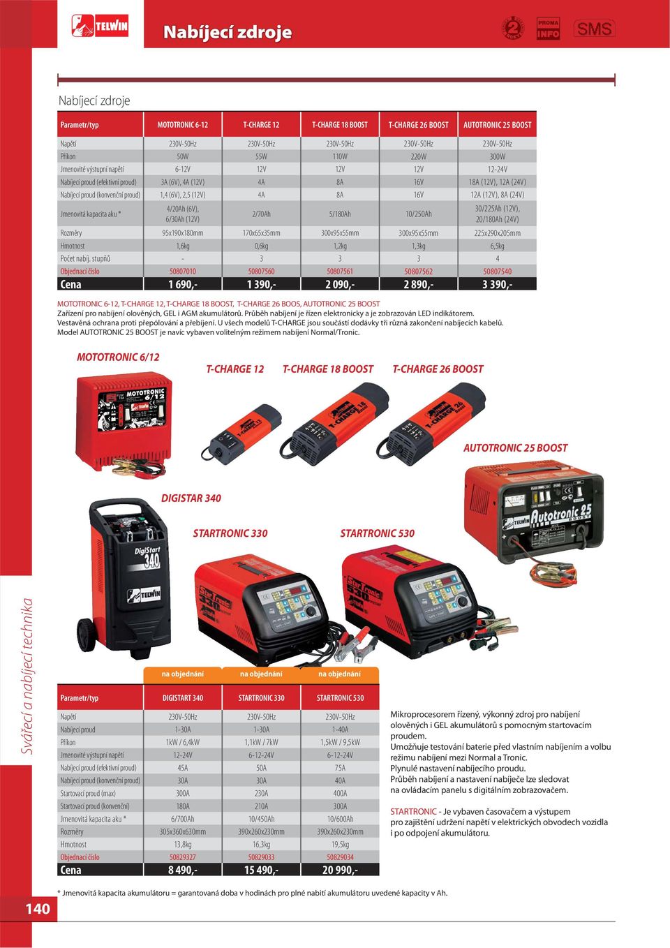 (12V) 4A 8A 16V 12A (12V), 8A (24V) Jmenovitá kapacita aku * 4/20Ah (6V), 6/30Ah (12V) 2/70Ah 5/180Ah 10/250Ah 30/225Ah (12V), 20/180Ah (24V) Rozměry 95x190x180mm 170x65x35mm 300x95x55mm 300x95x55mm